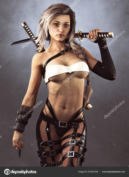 Красивые девушки позируют в доспехах