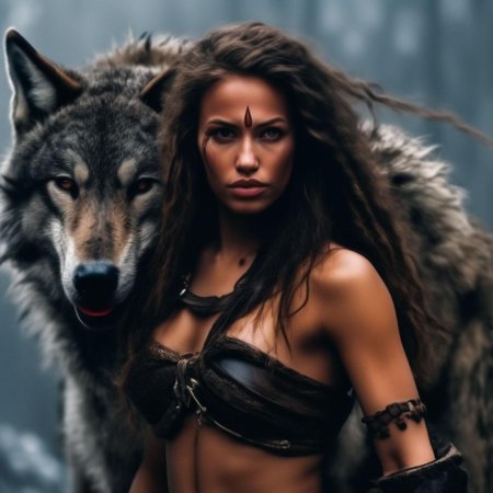 Воинственная девушка