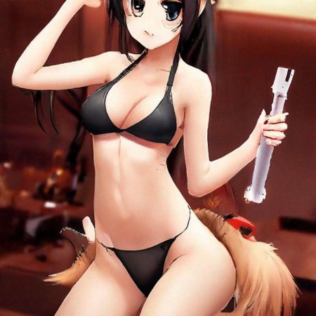 Аниме девушка в стрингах