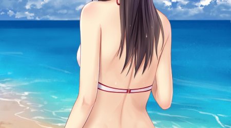 Аниме девушка в купальнике