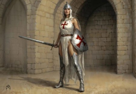 Девушка тамплиер