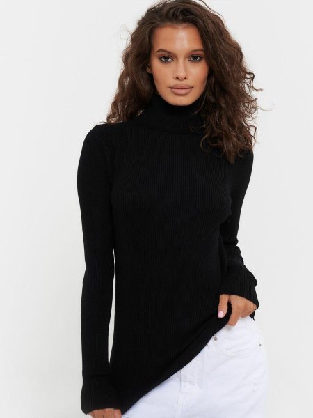 Водолазка черная женская