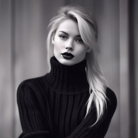 Блондинка в черном