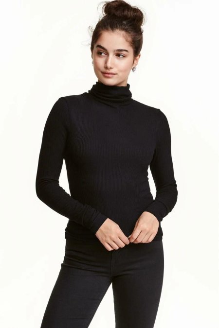 Водолазка сетка черная Луи Джо