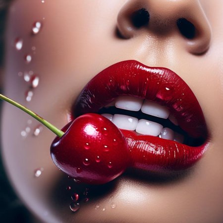 Девушка губы