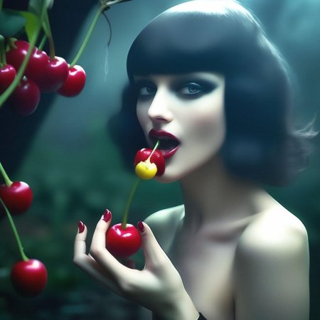 Женщина вишня