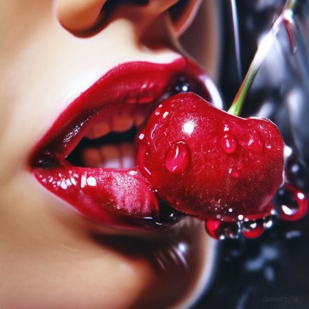 Губы с вишней