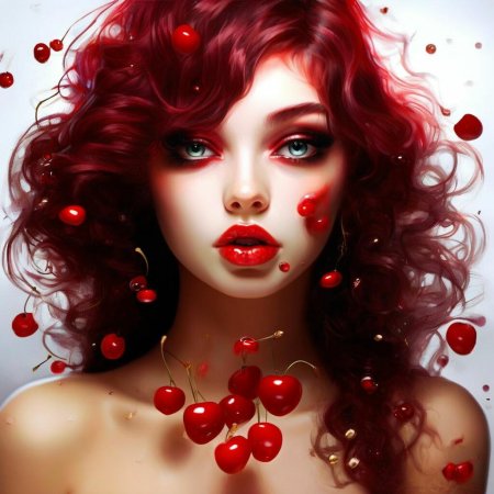 Девушка с клубникой