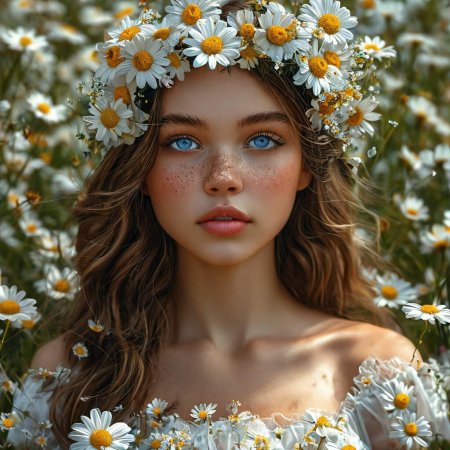 Девушка в венке