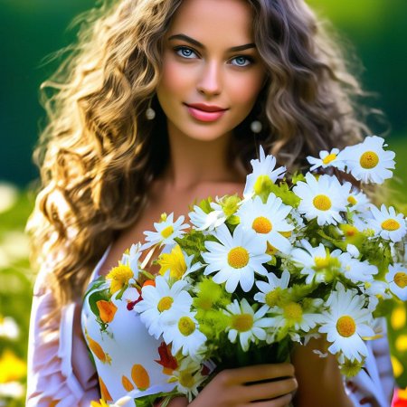 Букет больших ромашек