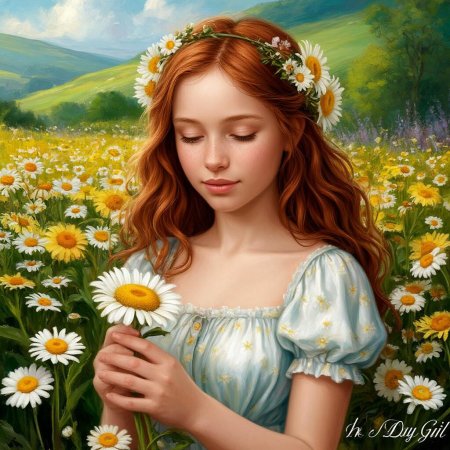 Девушка ромашка