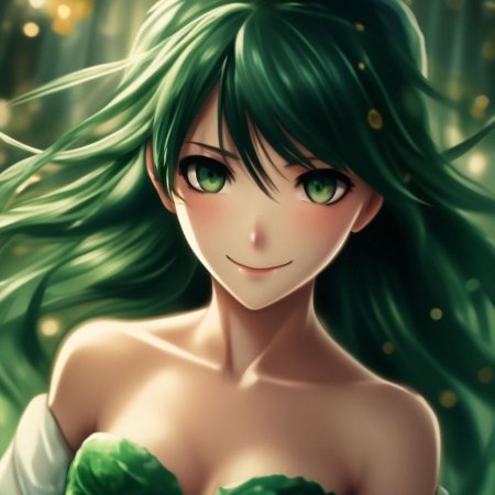 Тёмно зелёные волосы