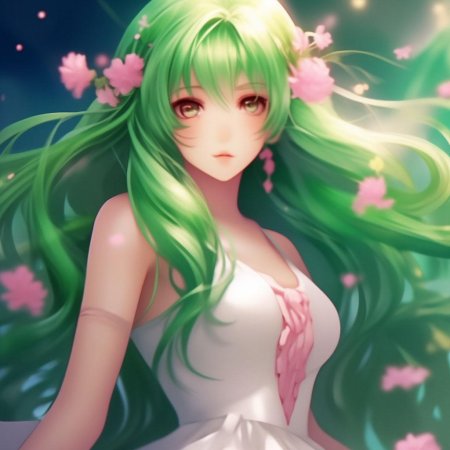 Зелёные волосы у девушек