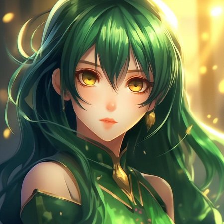 Зеленые глаза аниме