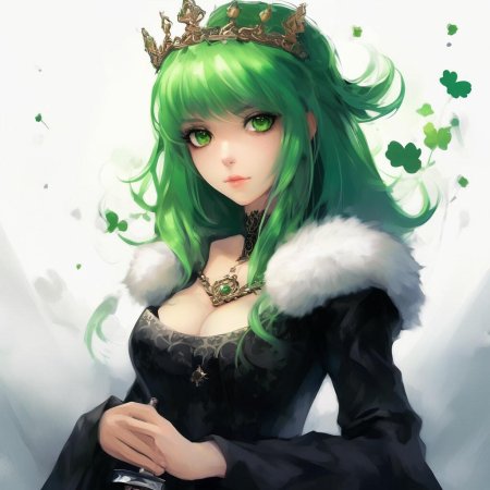 Девушка с зелеными волосами