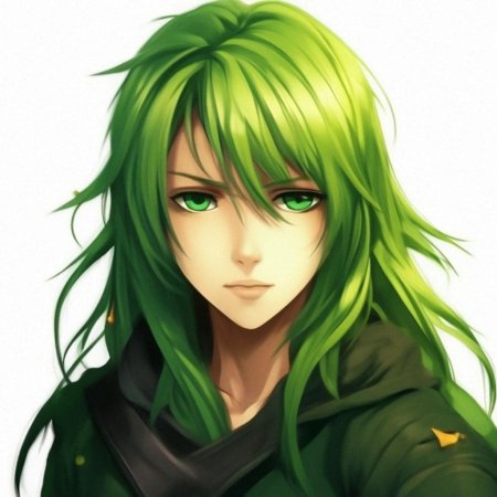 Парень с зелеными волосами