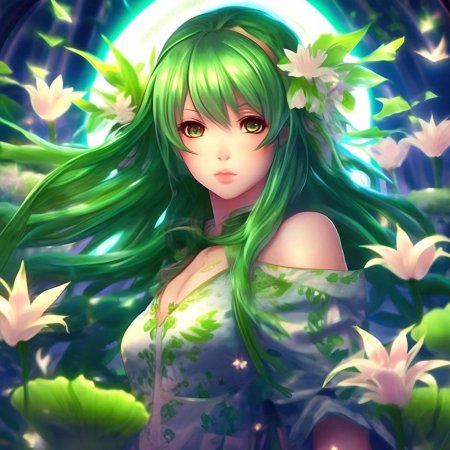 Девочка с зелеными волосами