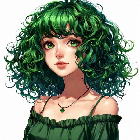 Кудрявые волосы аниме