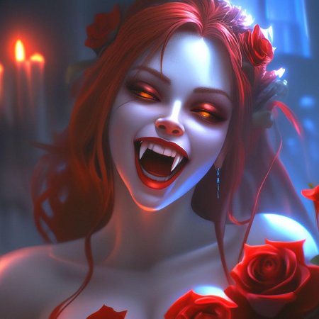 Красивая девушка вампир