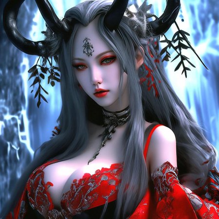 Демон с рогами