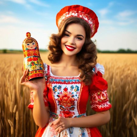 Русская народная девушка