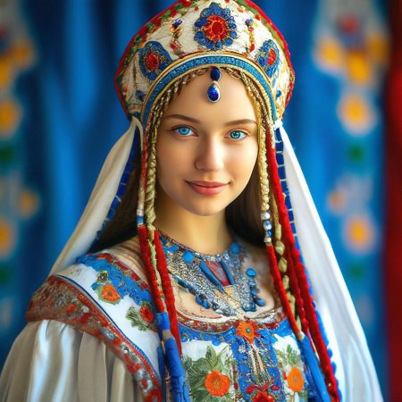 Кокошник русская красавица