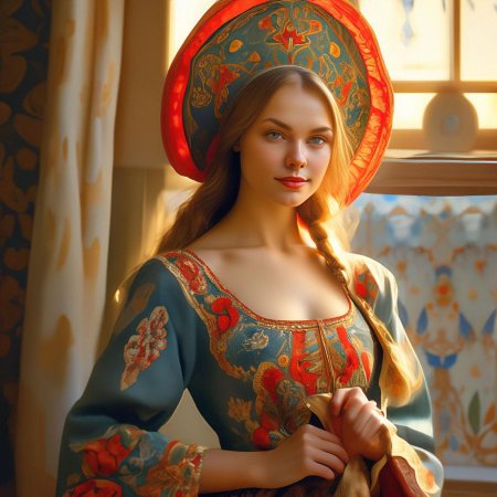 Русская красавица в кокошнике