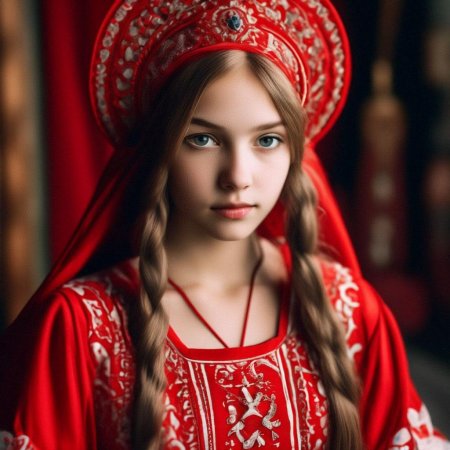 Красный кокошник