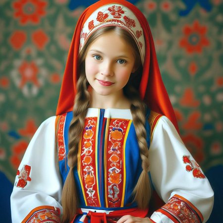 Женщина в русском народном костюме