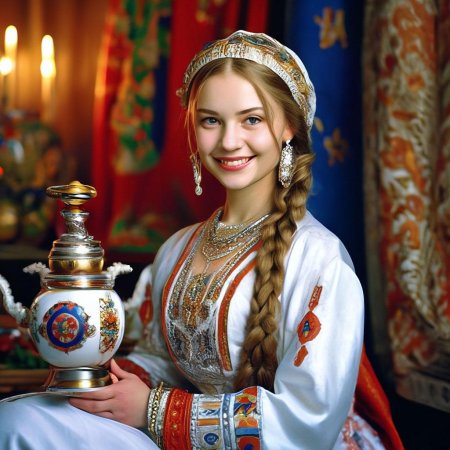 Девушка в русском народном костюме