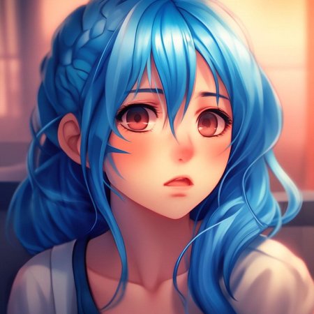 Аниме с голубыми волосами
