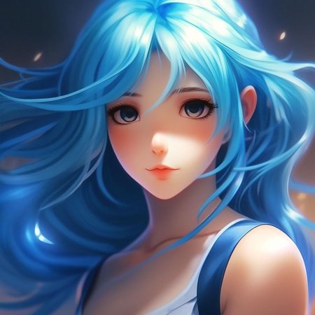 Аниме с синими волосами