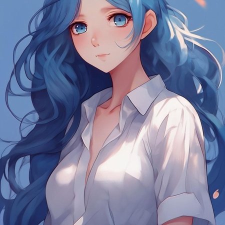 Голубые волосы