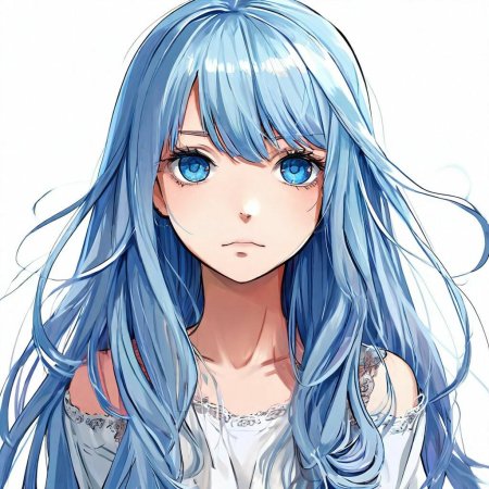 Волосы голубые