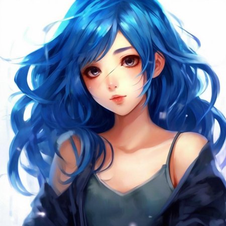 Аниме персонажи с синими волосами