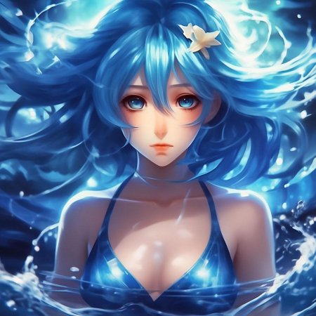 Аниме с голубыми волосами