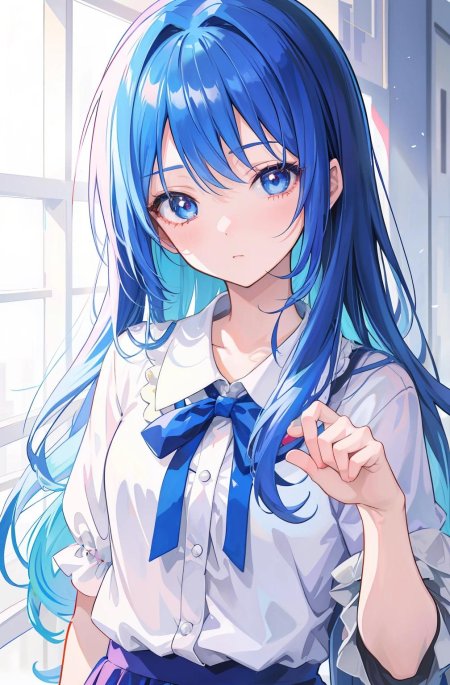 Аниме с голубыми волосами