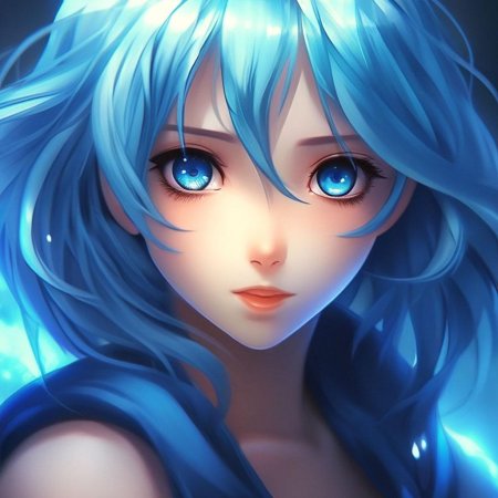 Голубые глаза аниме