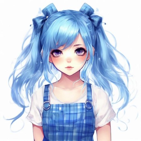 Аниме с голубыми волосами