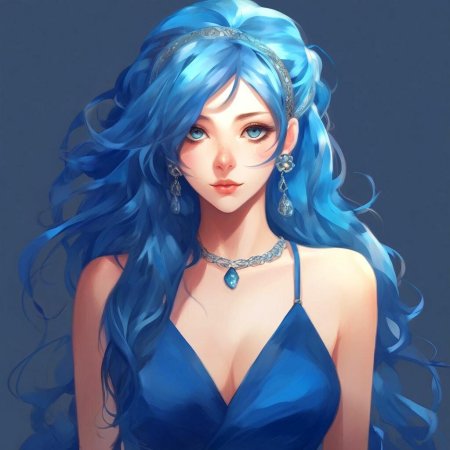 Персонажи с синими волосами