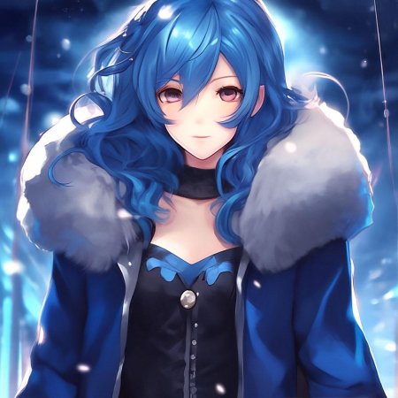 Аниме с голубыми волосами