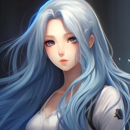 Серо голубые волосы