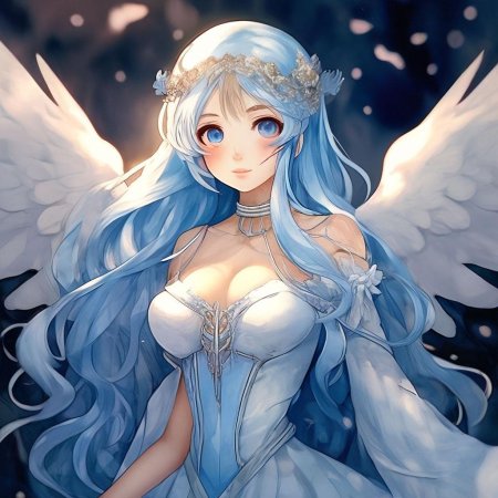 Аниме девушка ангел