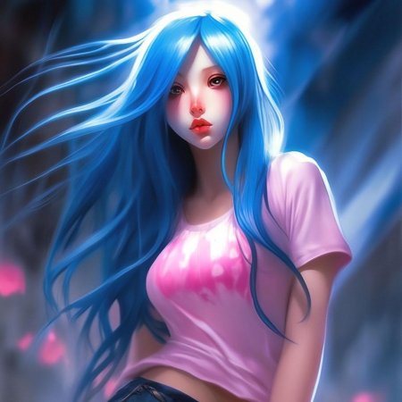 Синие волосы