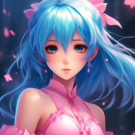 Красивая девушка аниме