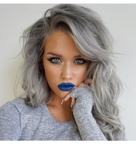 Пепельно седой блонд