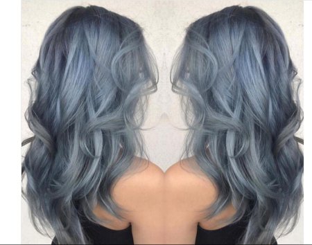 Пепельно голубые волосы