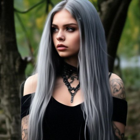 Серый цвет волос