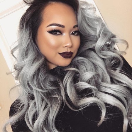 Пепельное омбре