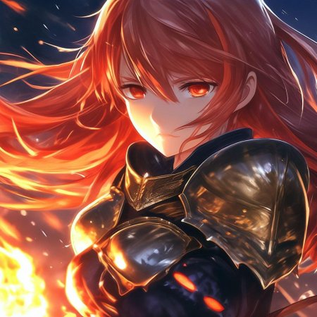 Аниме девушка рыцарь